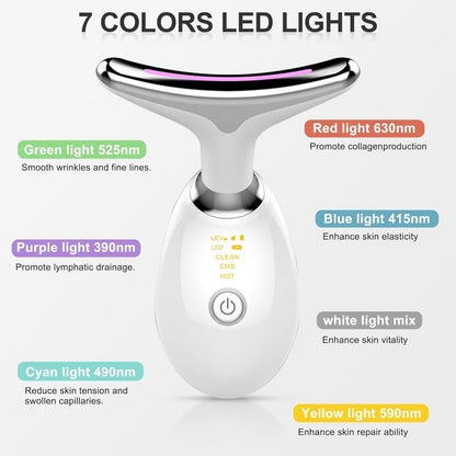 Masajeador antiarrugas facial con 7 luces